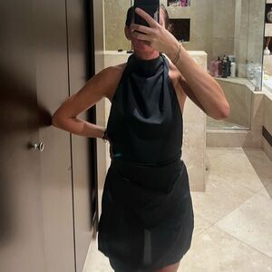 Elegant Black Halter Top